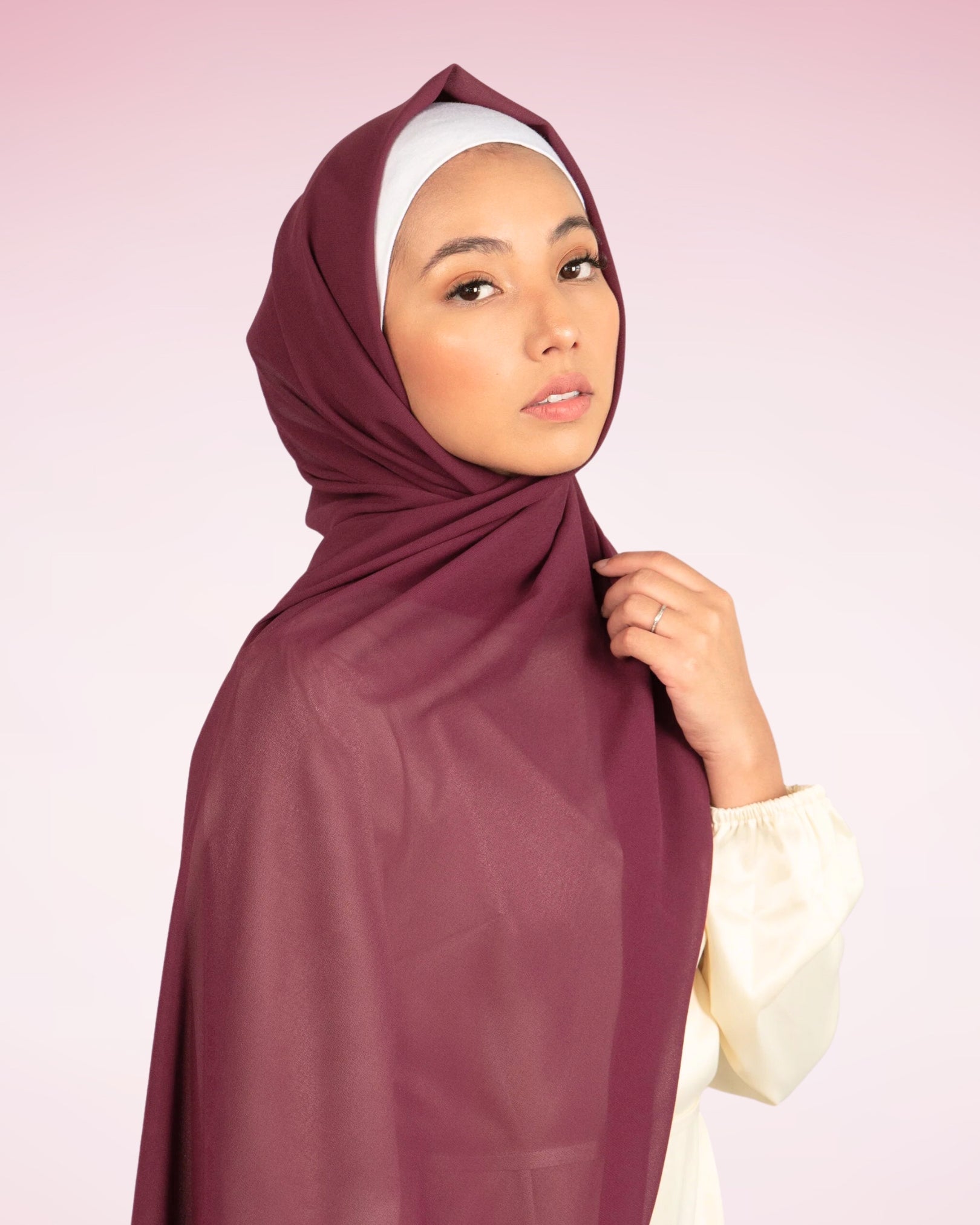 Georgette Chiffon - Burgundy