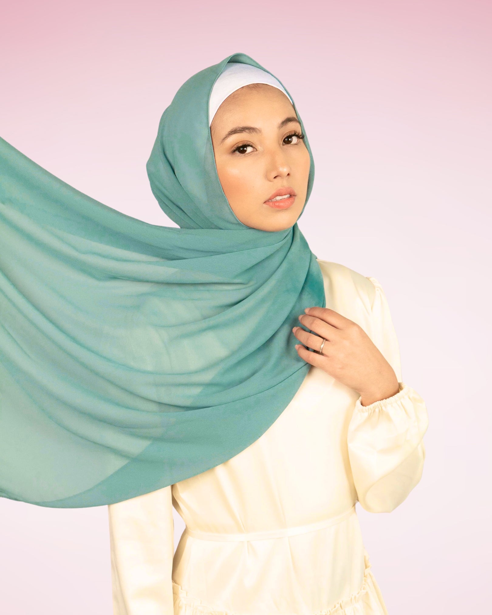 Georgette Chiffon - Light Teal