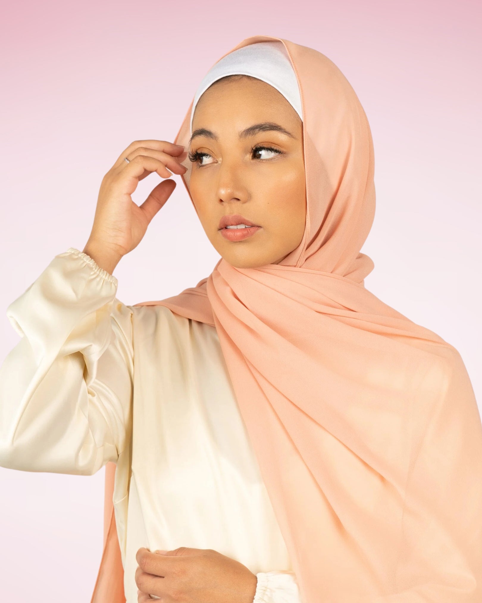 Georgette Chiffon - Peach