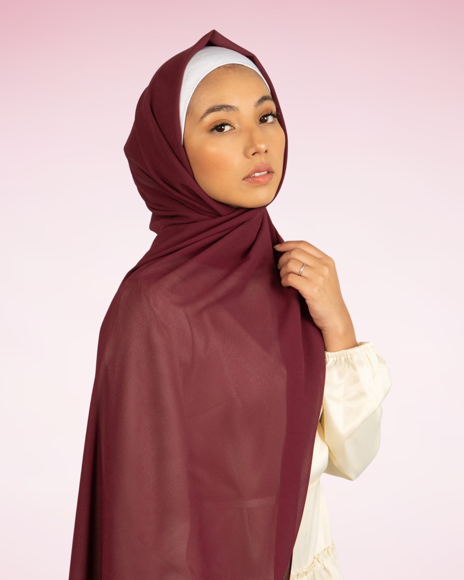 Georgette Chiffon - Maroon