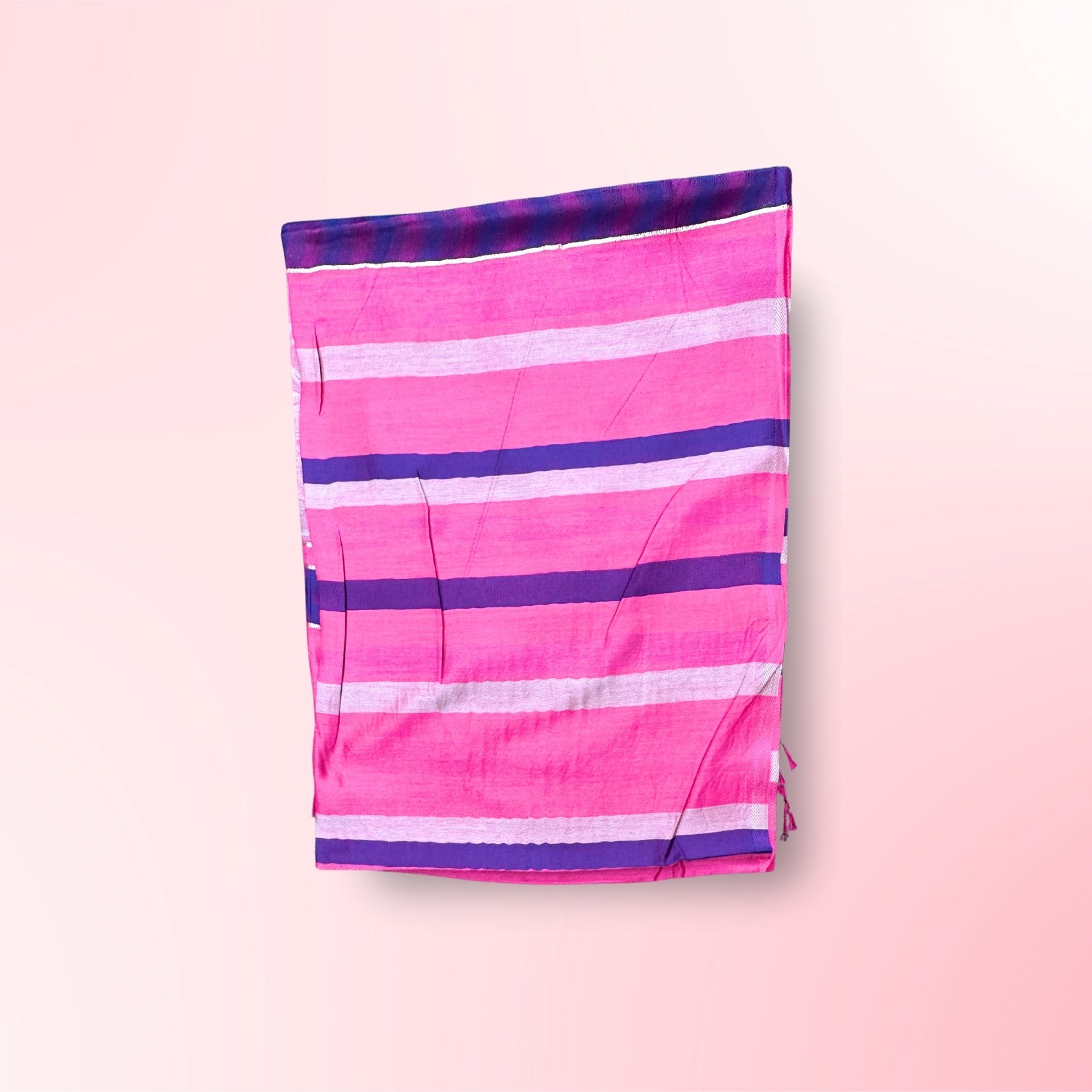Premium Fancy Hijab - Hot Pink n Blue